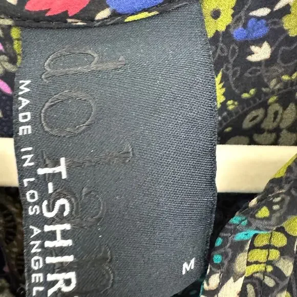 Anthro Dolan Womens Odessa Lightweight Blouse Size M Paisley Ruffle Lace Office - Picture 2 of 7